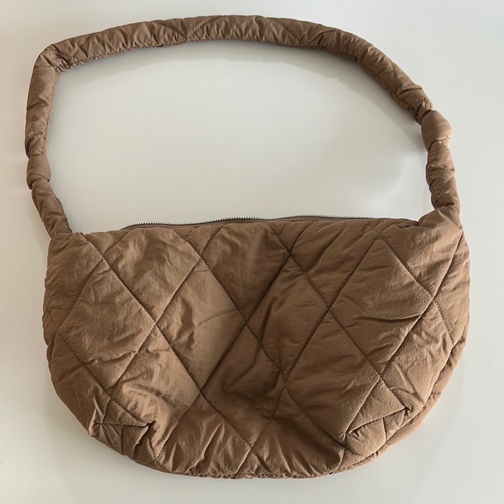 Quilted Brown Shoulder Bag